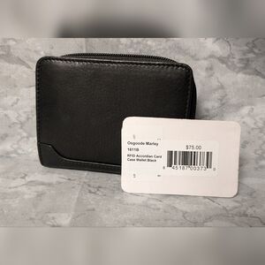 Osgoode Marley RFID ACCORDIAN CARD CASE WALLET. black